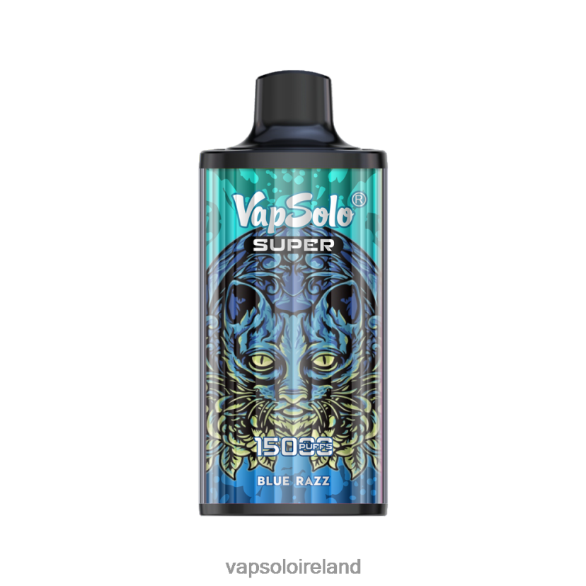 VapSolo Puffs - VapSolo SUPER Disposable Vape 002BT414 Blue Razz