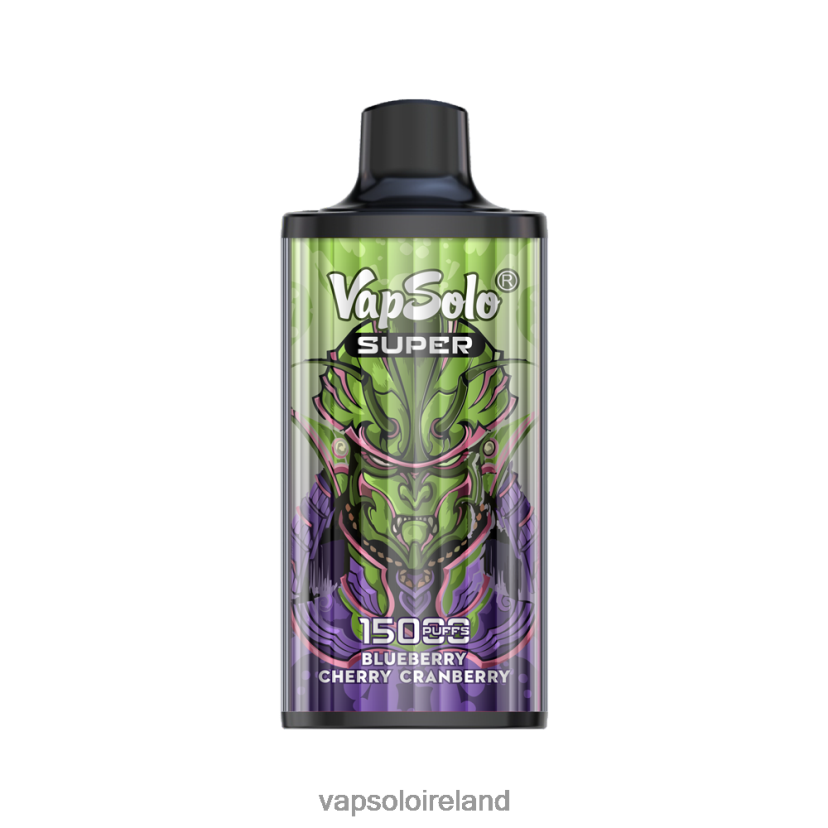 VapSolo Review - VapSolo SUPER Disposable Vape 002BT416 Blueberry Cherry Cranberry