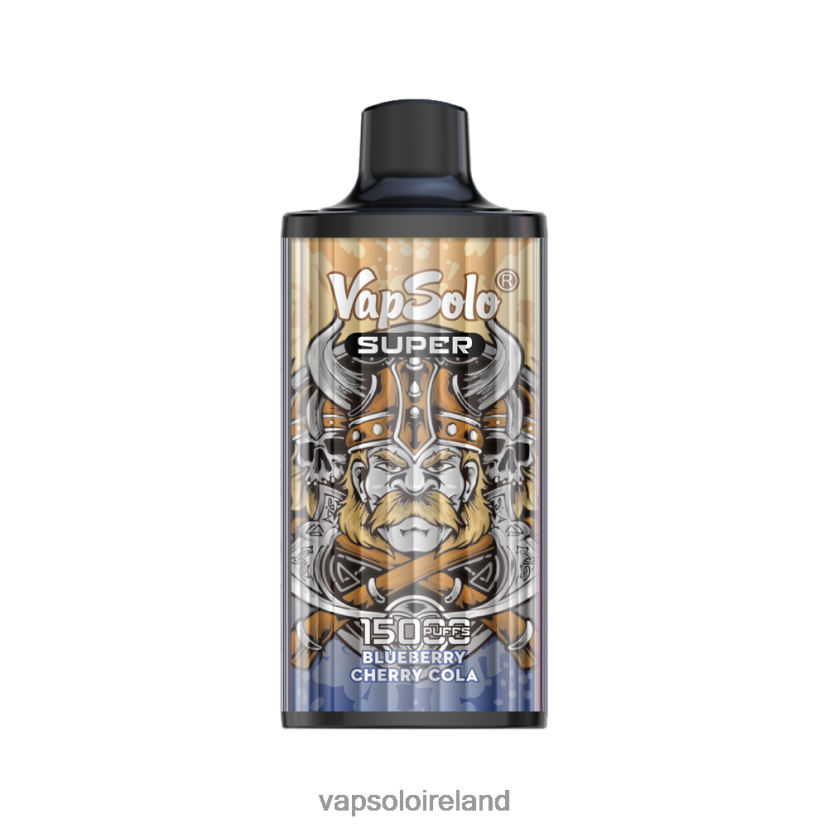 VapSolo Vape - VapSolo SUPER Disposable Vape 002BT415 Blueberry Cherry Cola