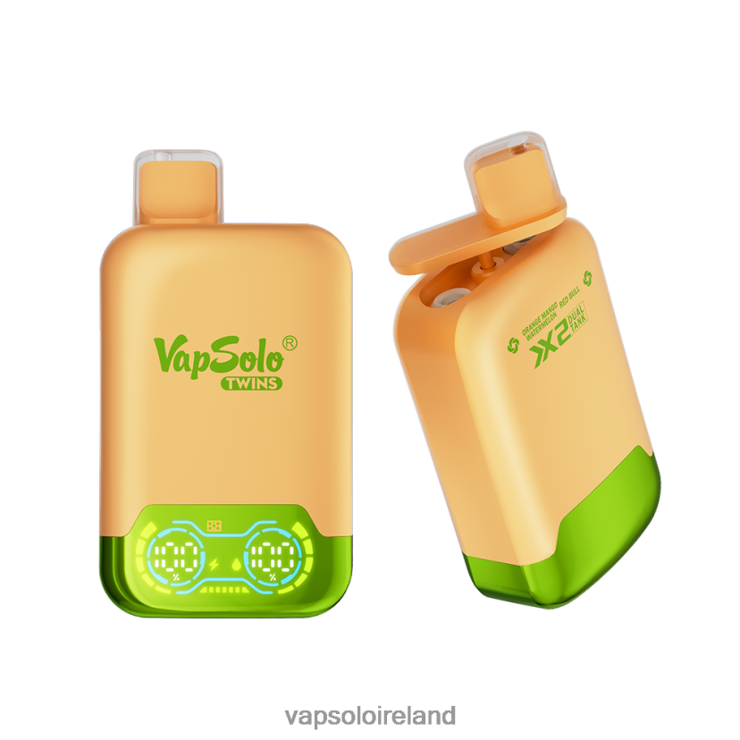 VapSolo Vape - VapSolo TWINS Disposable Vape 002BT430 Orange Mango Watermelon & Red Bull