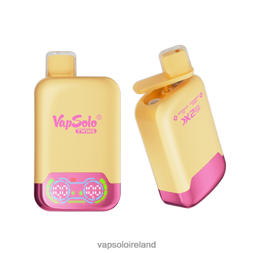 VapSolo Vape - VapSolo TWINS Disposable Vape 002BT435 Watermelon Ice & Strawberry Mango