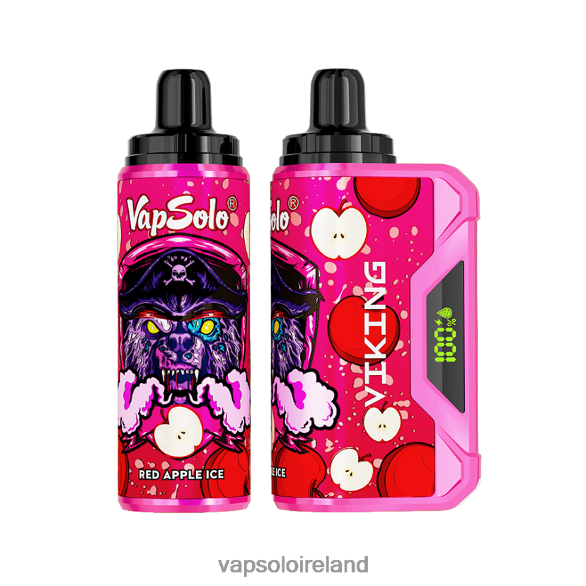 VapSolo Ireland - VapSolo VIKING Disposable Vape 002BT442 Red Apple Ice