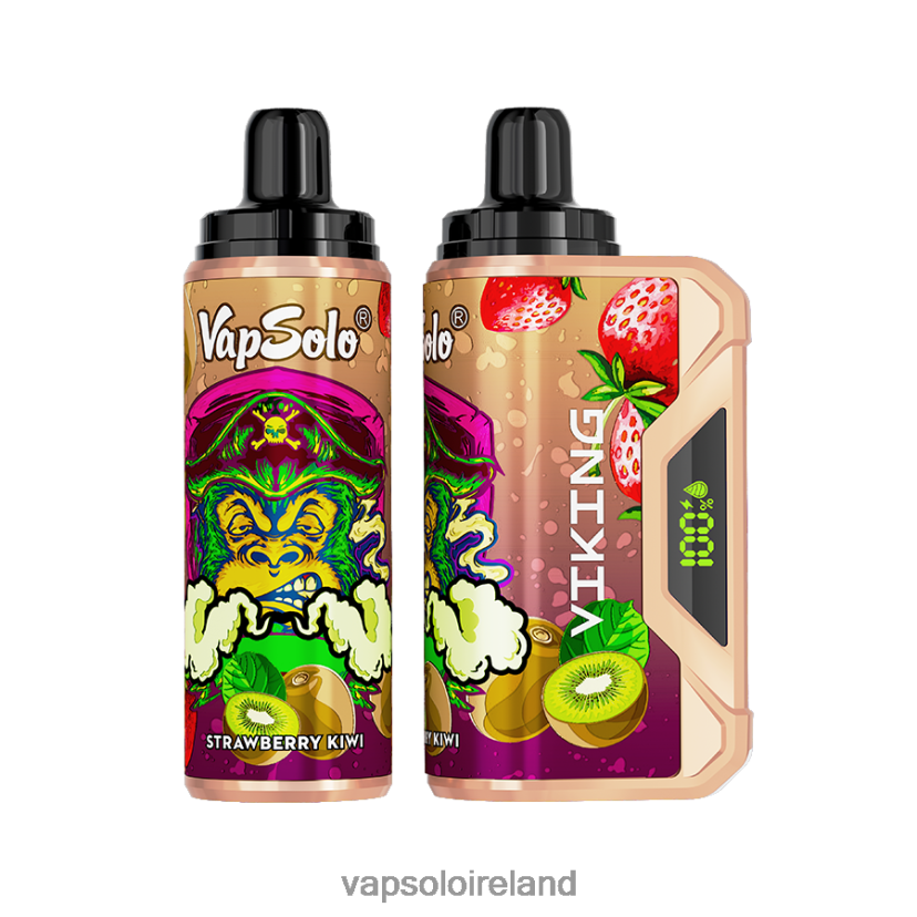 VapSolo Puffs - VapSolo VIKING Disposable Vape 002BT444 Strawberry Kiwi